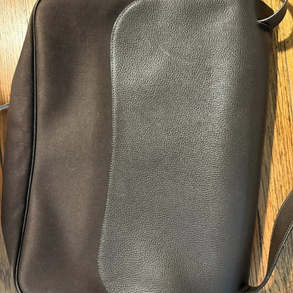 hermes colorado brown messenger briefcase laptop blokecore travel bag
